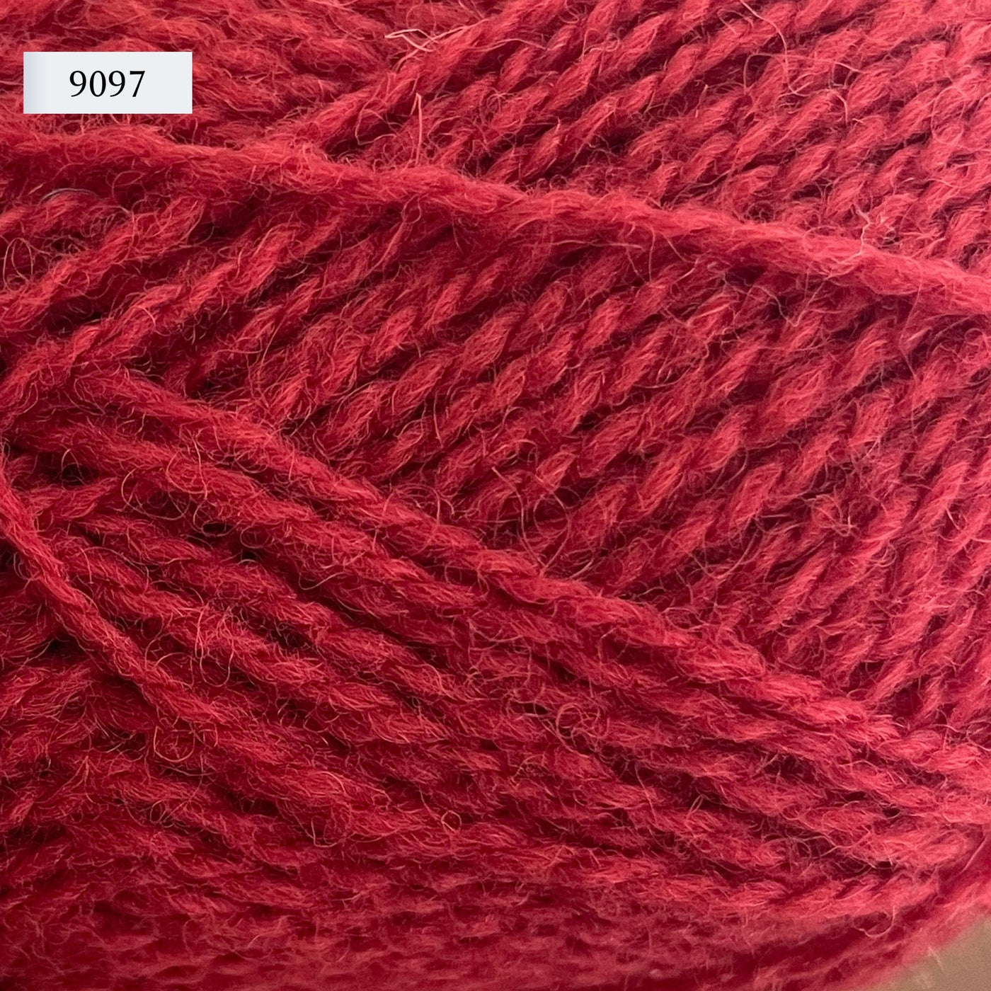 9097 orangey red shetland jumper weight by jamieson & smith at Wabi Sabi