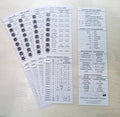 knitting terms, sizes & conversions bookmark by BeeGreen & CraftsPlannersPlus at Wabi Sabi