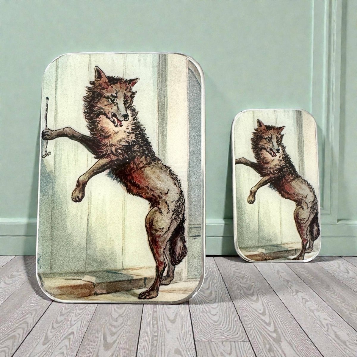 Large The Wolf at the Door Notions Tin by Firefly Notes at Wabi Sabi