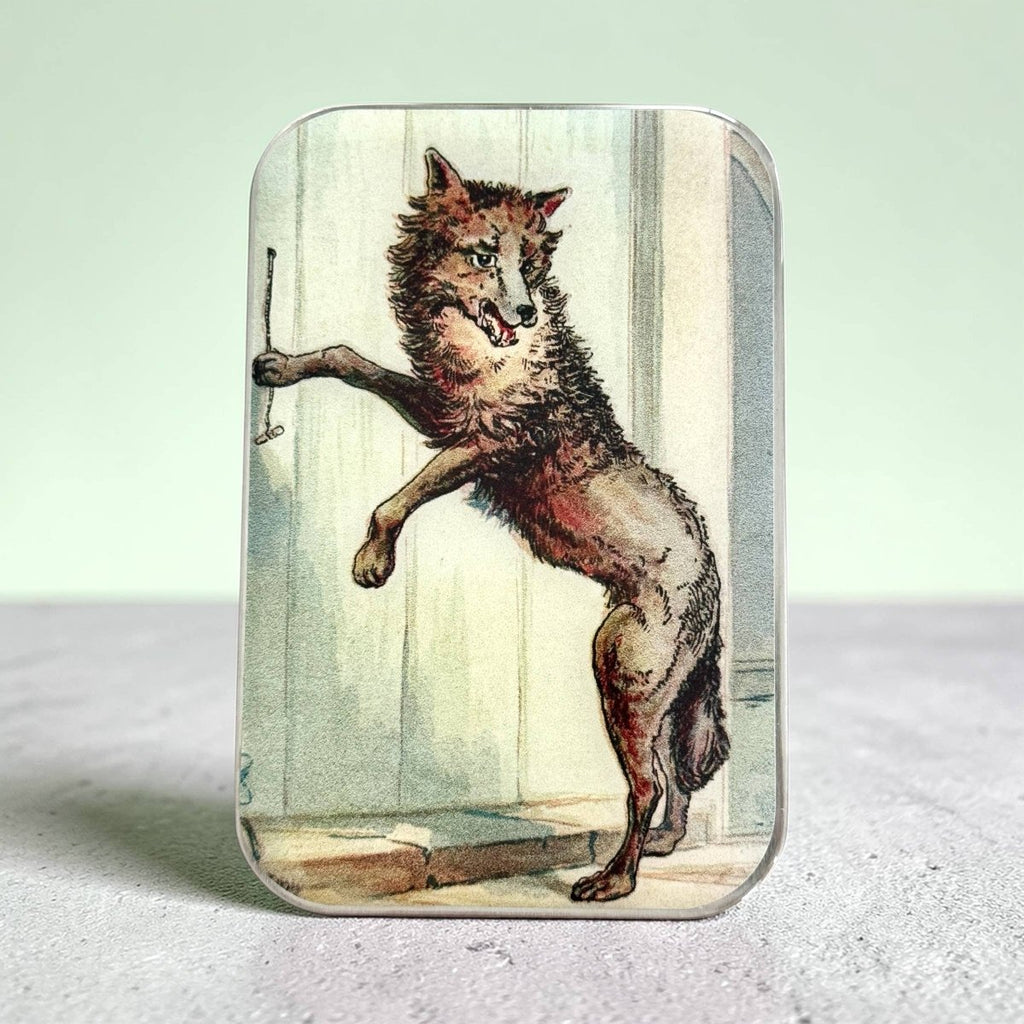 Large The Wolf at the Door Notions Tin by Firefly Notes at Wabi Sabi