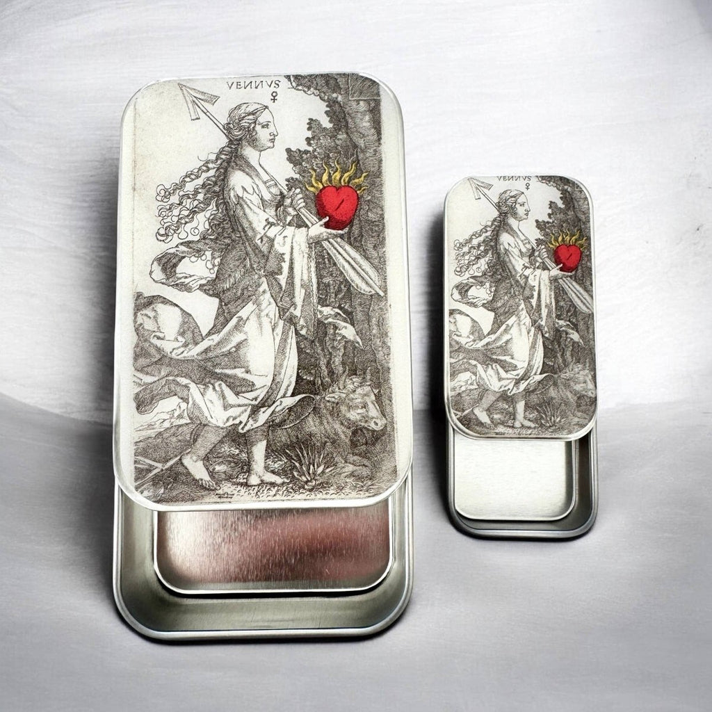 Large Venus & the Flaming Heart Notions Tin by Firefly Notes at Wabi Sabi