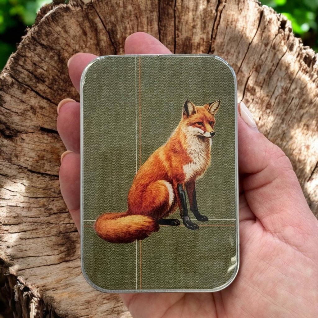 Large Woodland Fox Notions Tin by Firefly Notes at Wabi Sabi