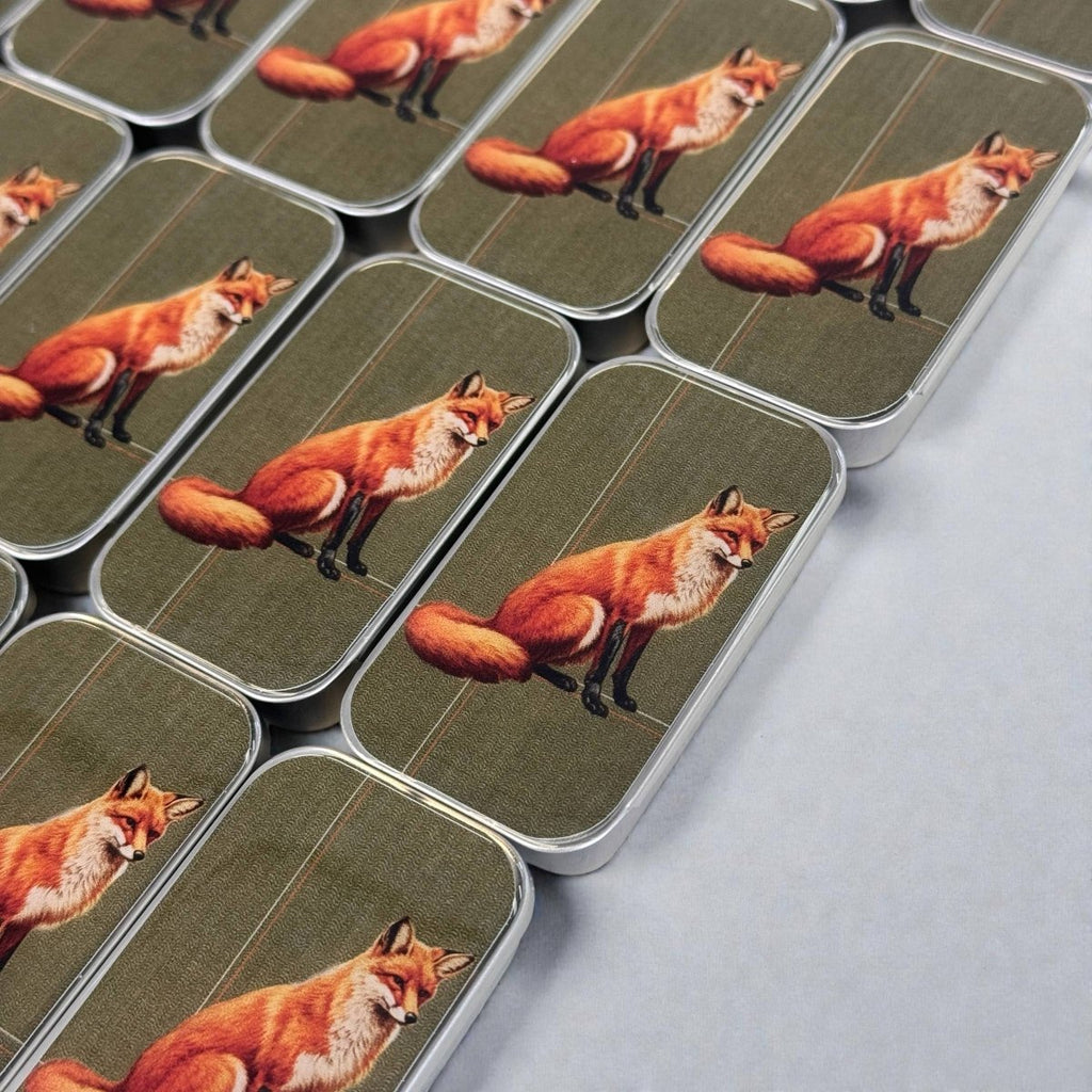 Large Woodland Fox Notions Tin by Firefly Notes at Wabi Sabi