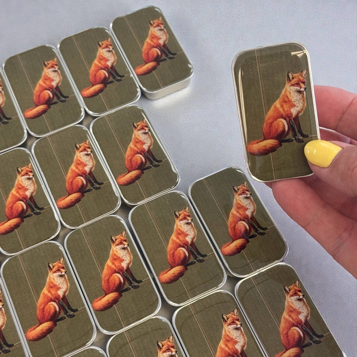 Large Woodland Fox Notions Tin by Firefly Notes at Wabi Sabi