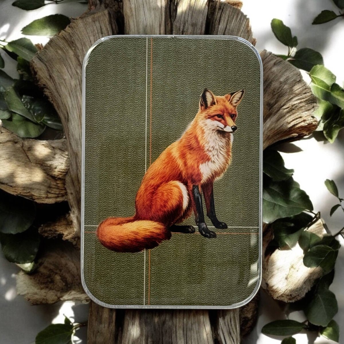 Large Woodland Fox Notions Tin by Firefly Notes at Wabi Sabi