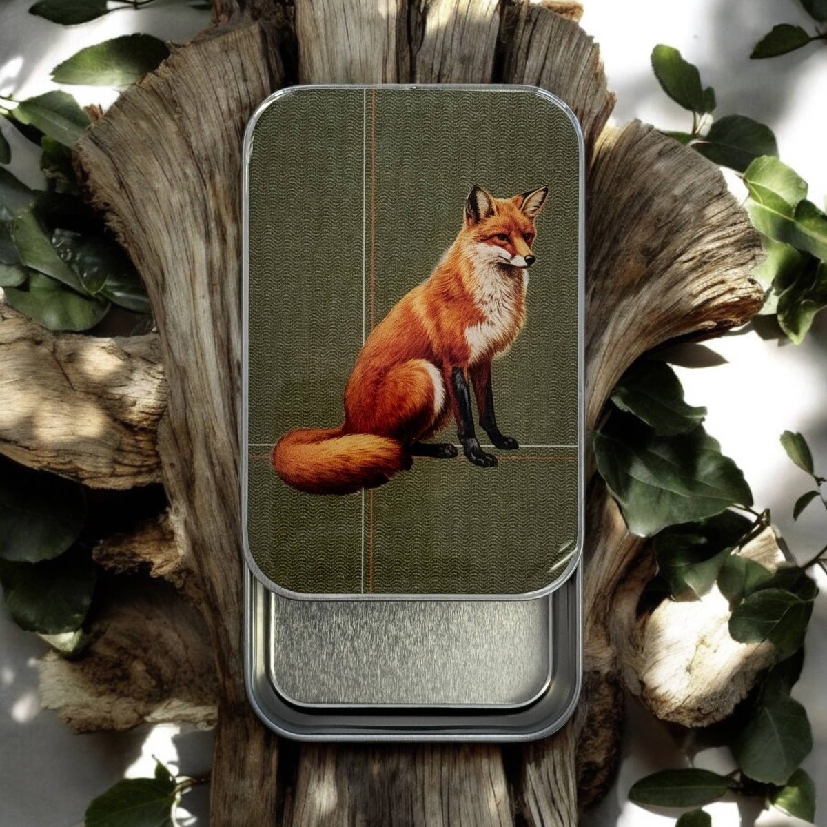 Large Woodland Fox Notions Tin by Firefly Notes at Wabi Sabi