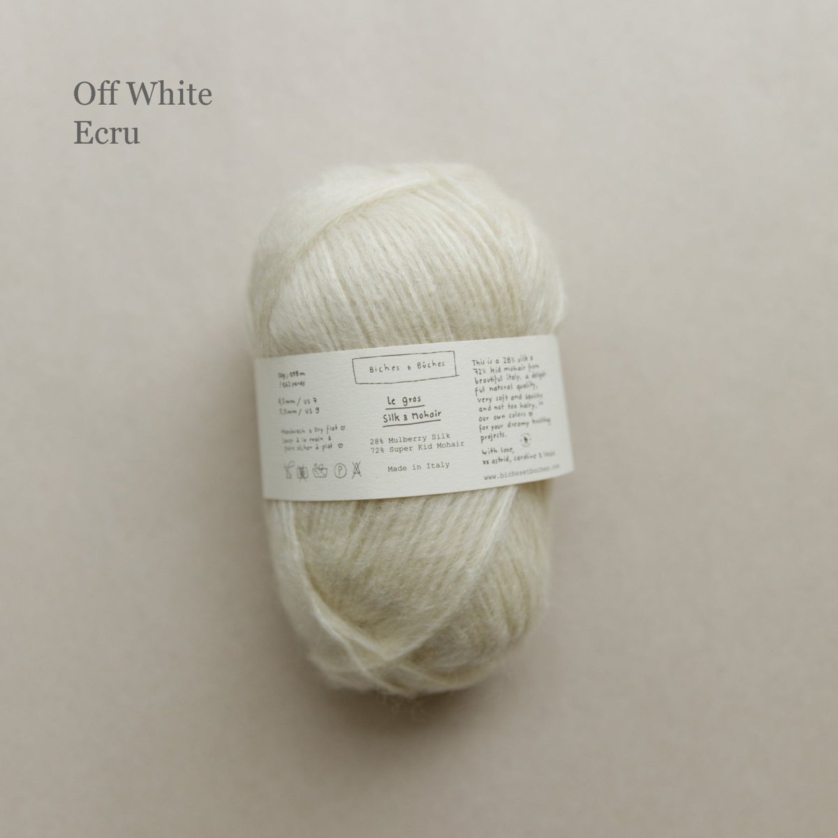 le gros silk & mohair - off white at Wabi Sabi