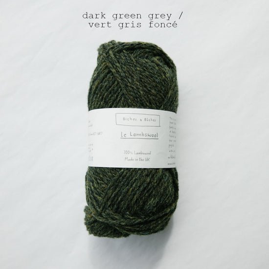 le lambswool - dark green grey at Wabi Sabi