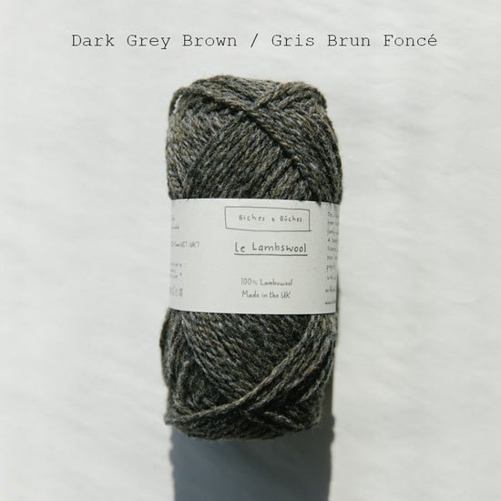 le lambswool - dark grey brown at Wabi Sabi