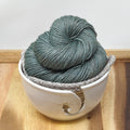 light teal silk yak fingering by alley cat yarns at Wabi Sabi