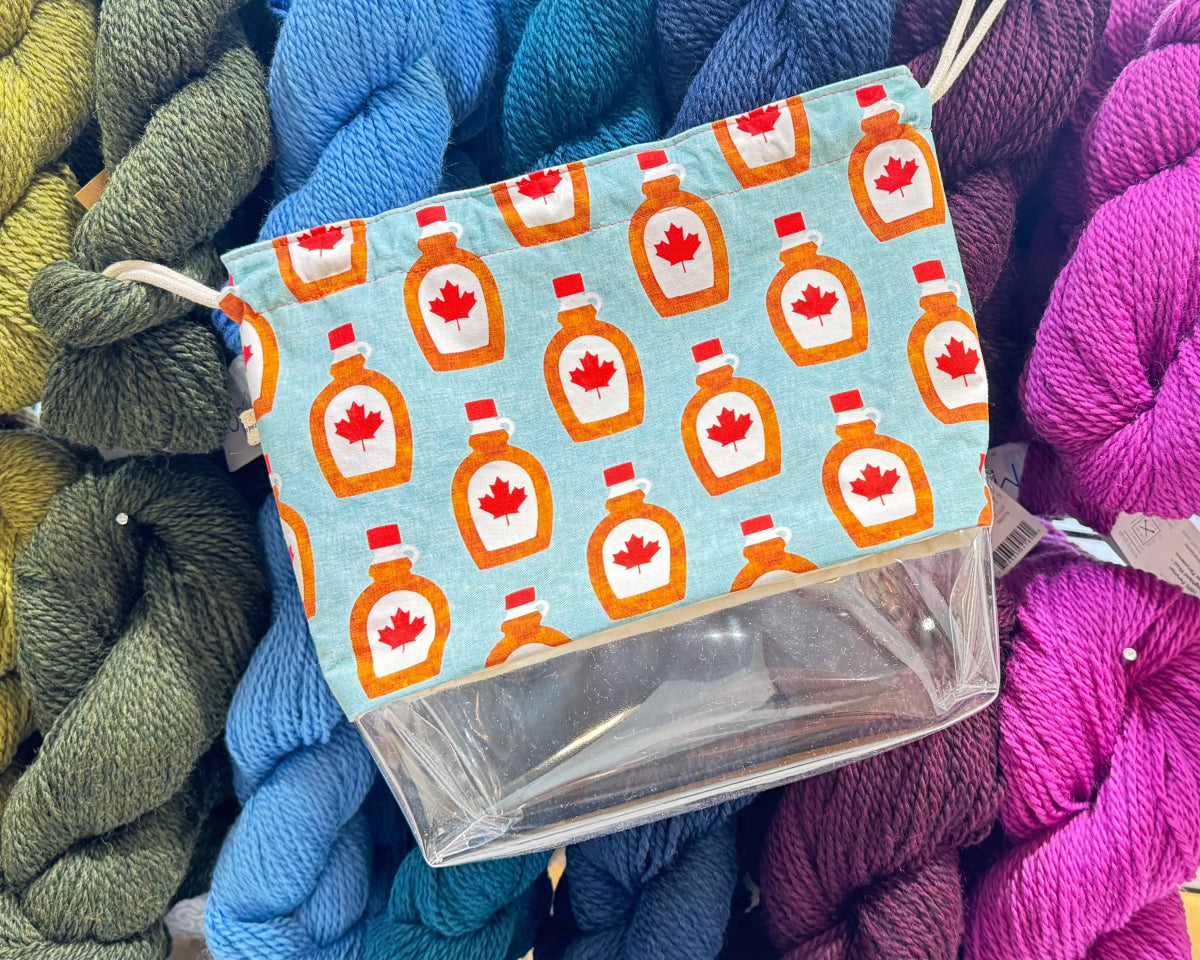 'maple syrup ' canada themed project bags: shawl size by Doorstopper | Wabi Sabi
