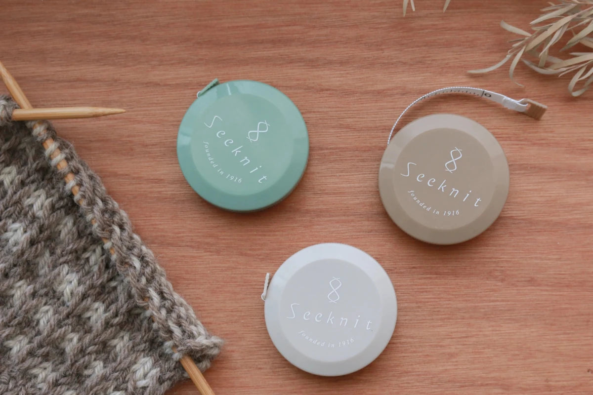matcha tape measure by seeknit at Wabi Sabi