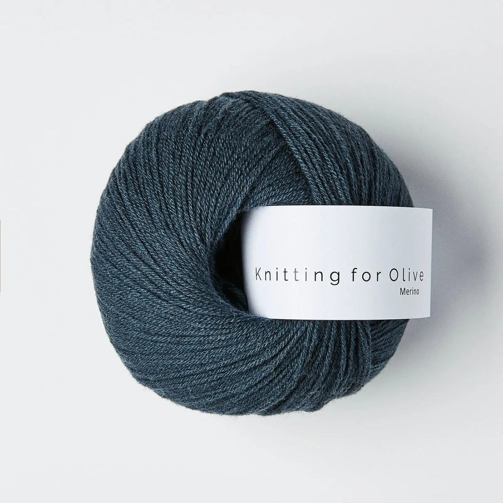 deep petroleum blue merino by knitting for olive at Wabi Sabi