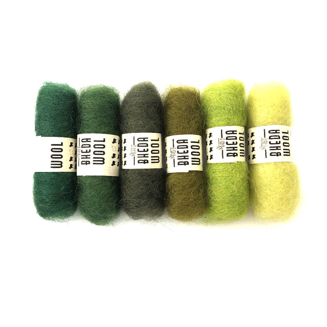 'wb0730 green ' mini colour packs by bhedawool | Wabi Sabi