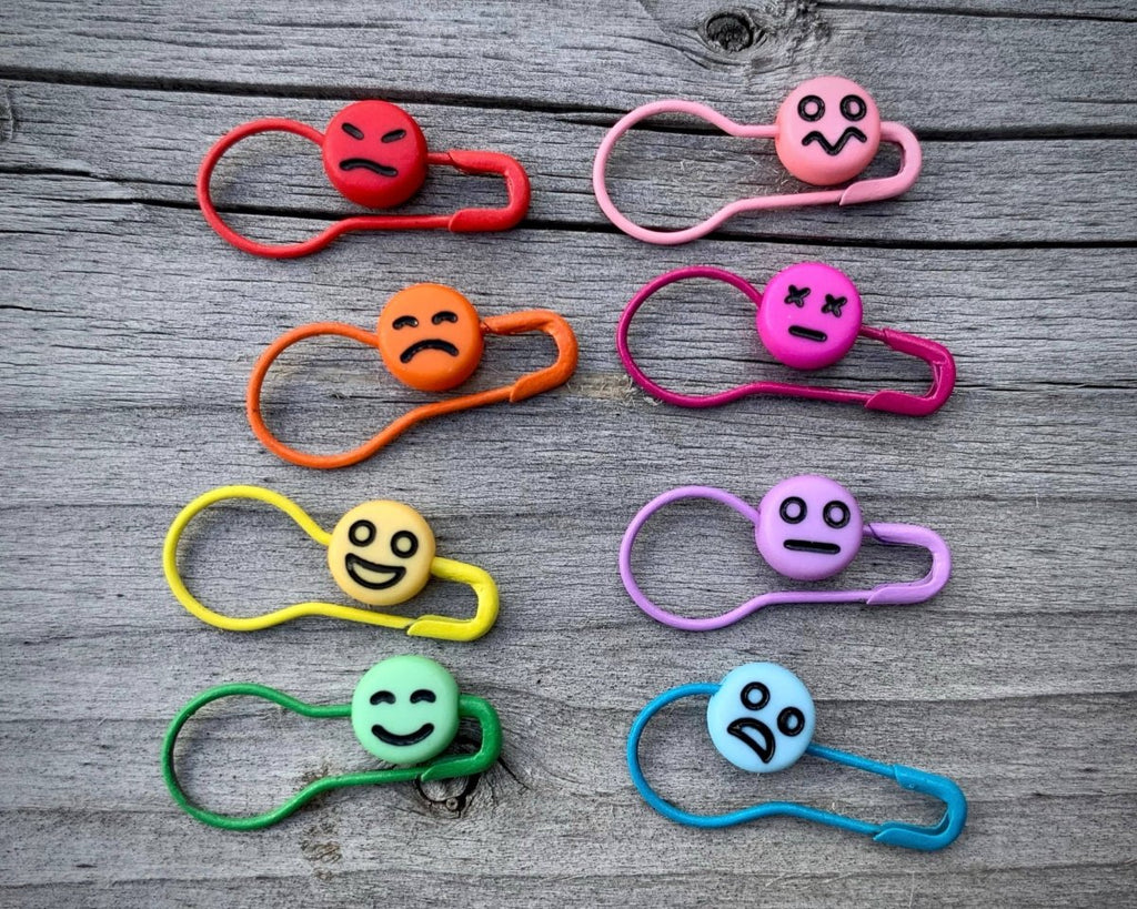 Mood Markers Bulb Pin Stitch/Progress Keepers Set of 8 by happy day at Wabi Sabi