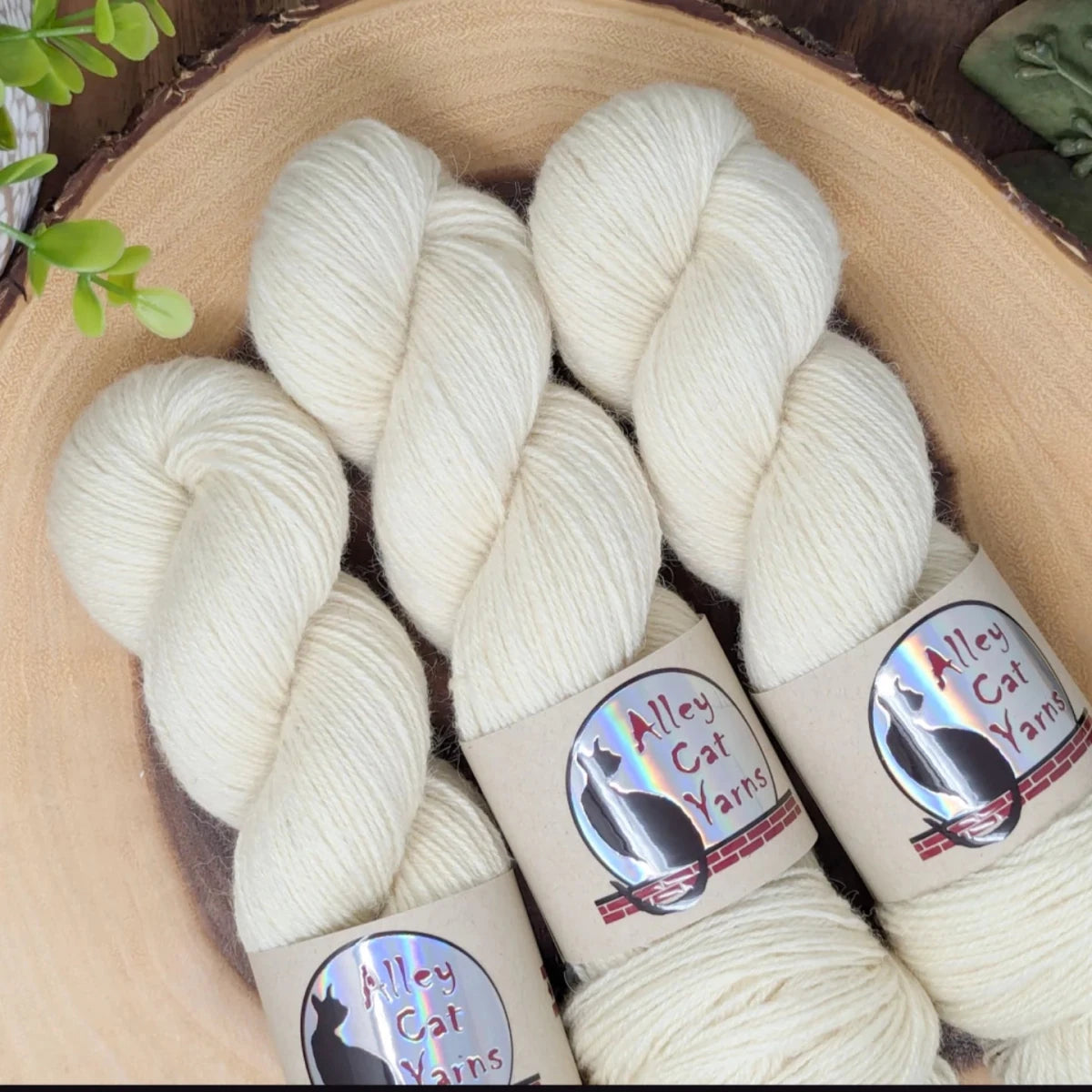 Natural Ecru ontario sock by alley cat yarns at Wabi Sabi