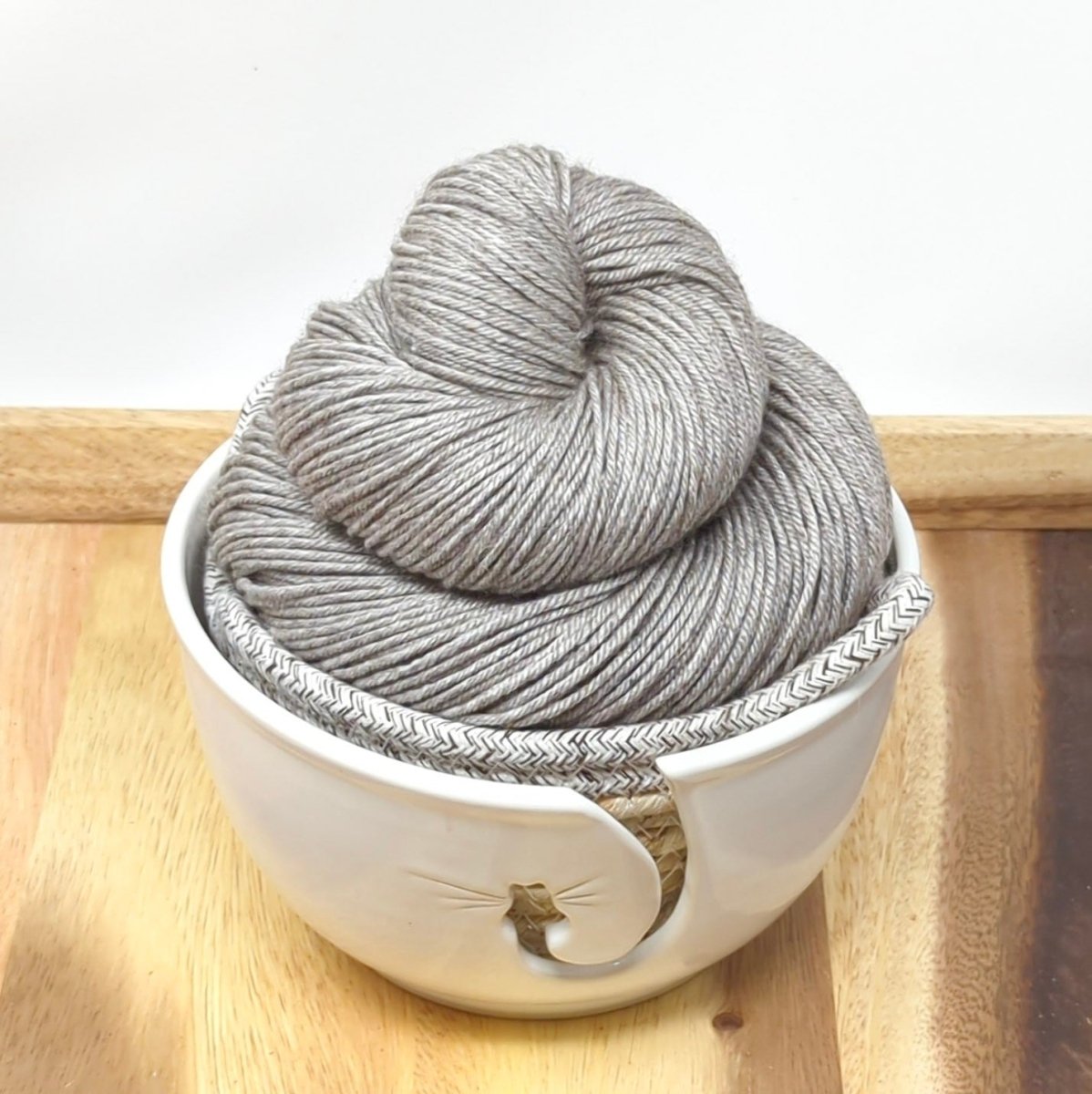 natural silk yak fingering by alley cat yarns at Wabi Sabi