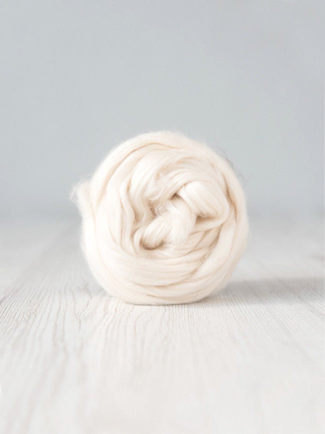 'Natural White ' Cotton Roving: 100g by DHG | Wabi Sabi