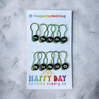 numbered stitch markers by happy day at Wabi Sabi