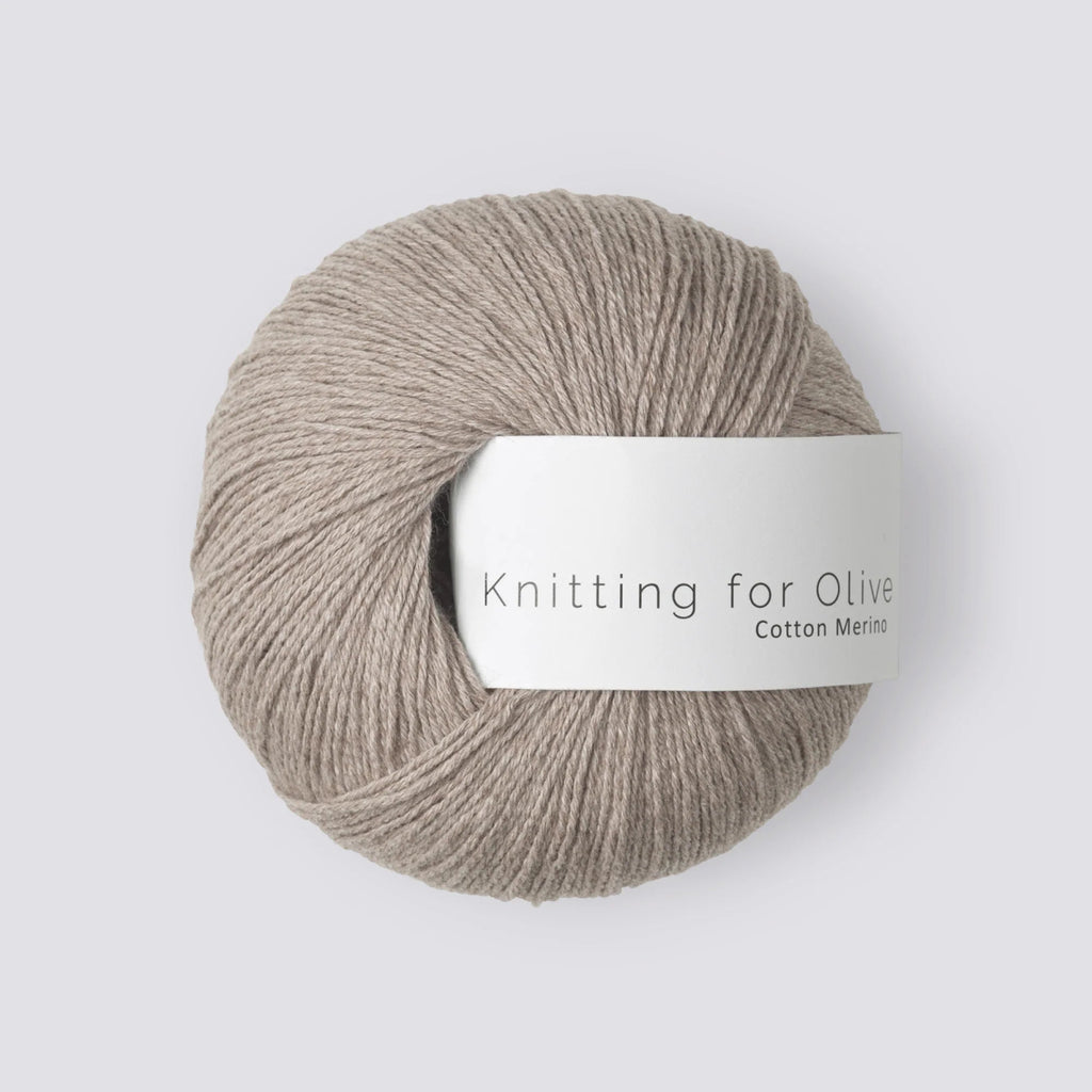 oatmeal cotton merino by knitting for olive at Wabi Sabi