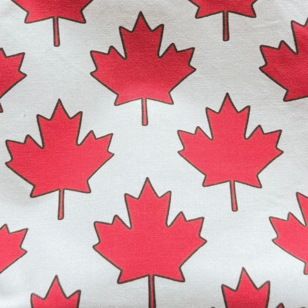 'outlined maple leaf ' canada themed project bags: zipper pouch by Doorstopper | Wabi Sabi