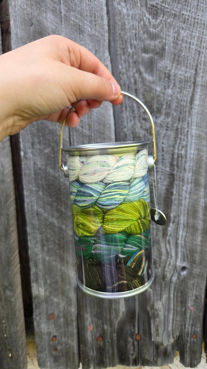 Pacific Dogwood (British Columbia) provincial flowers paint cans by Koigu Wool Designs at Wabi Sabi