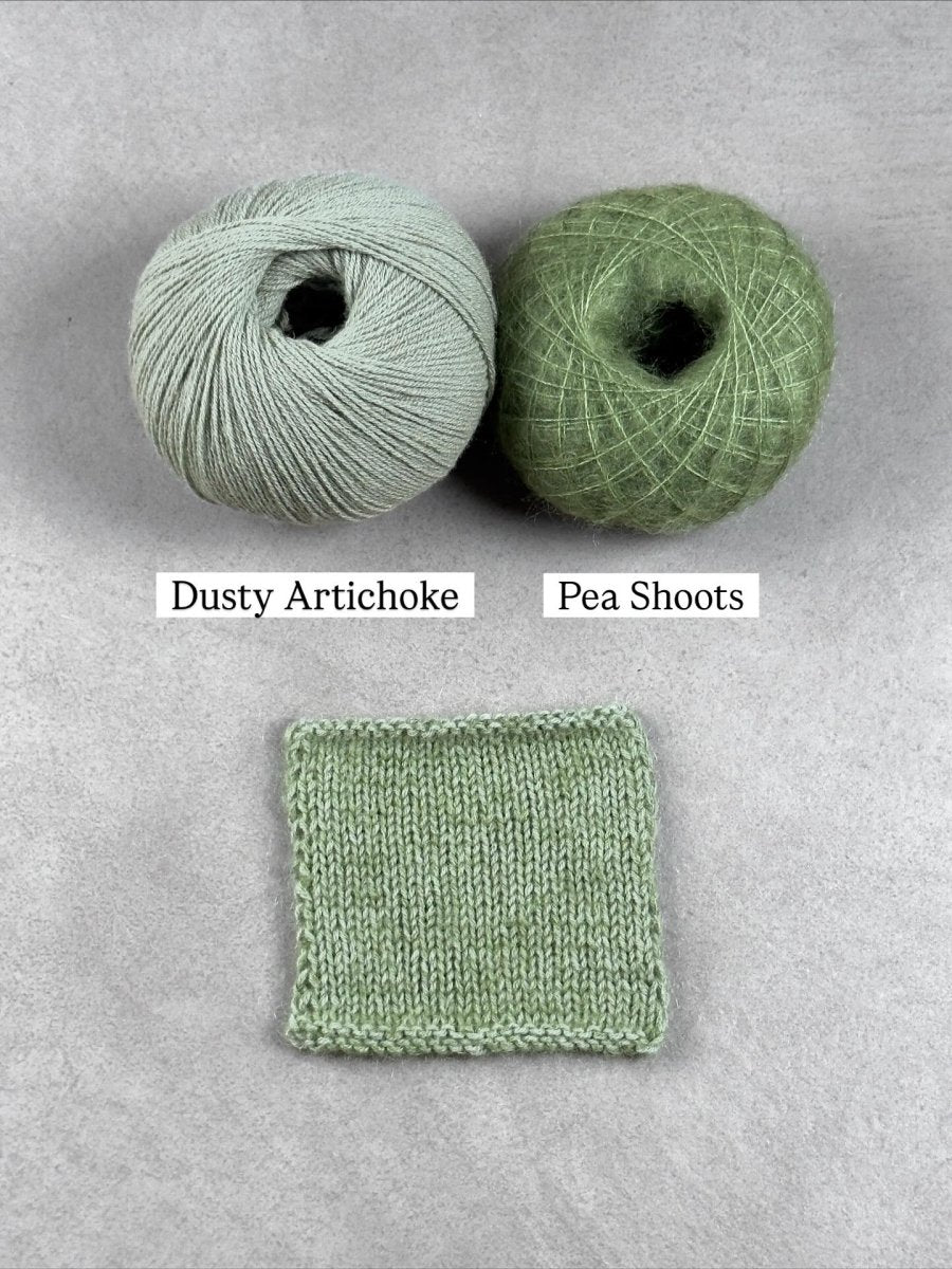 pea shoots dusty artichoke by knitting for olive at Wabi Sabi