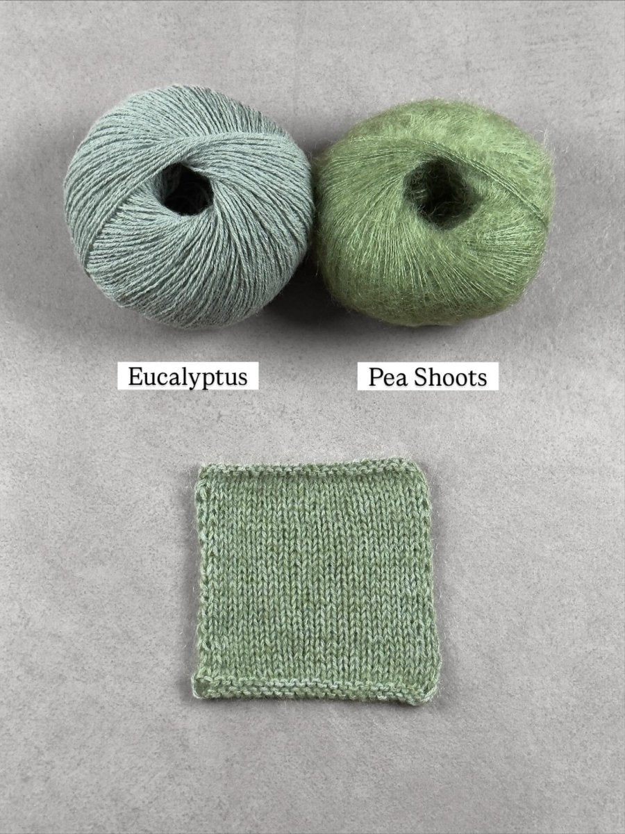 pea shoots eucalyptus by knitting for olive at Wabi Sabi