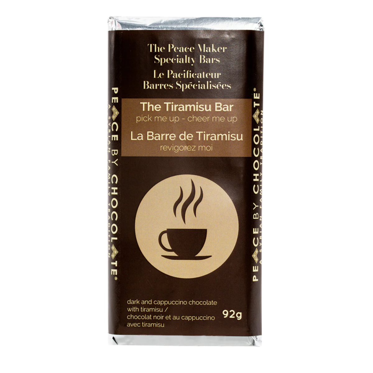 ' ' peace maker tiramisu bar (96g) by peace by chocolate | Wabi Sabi