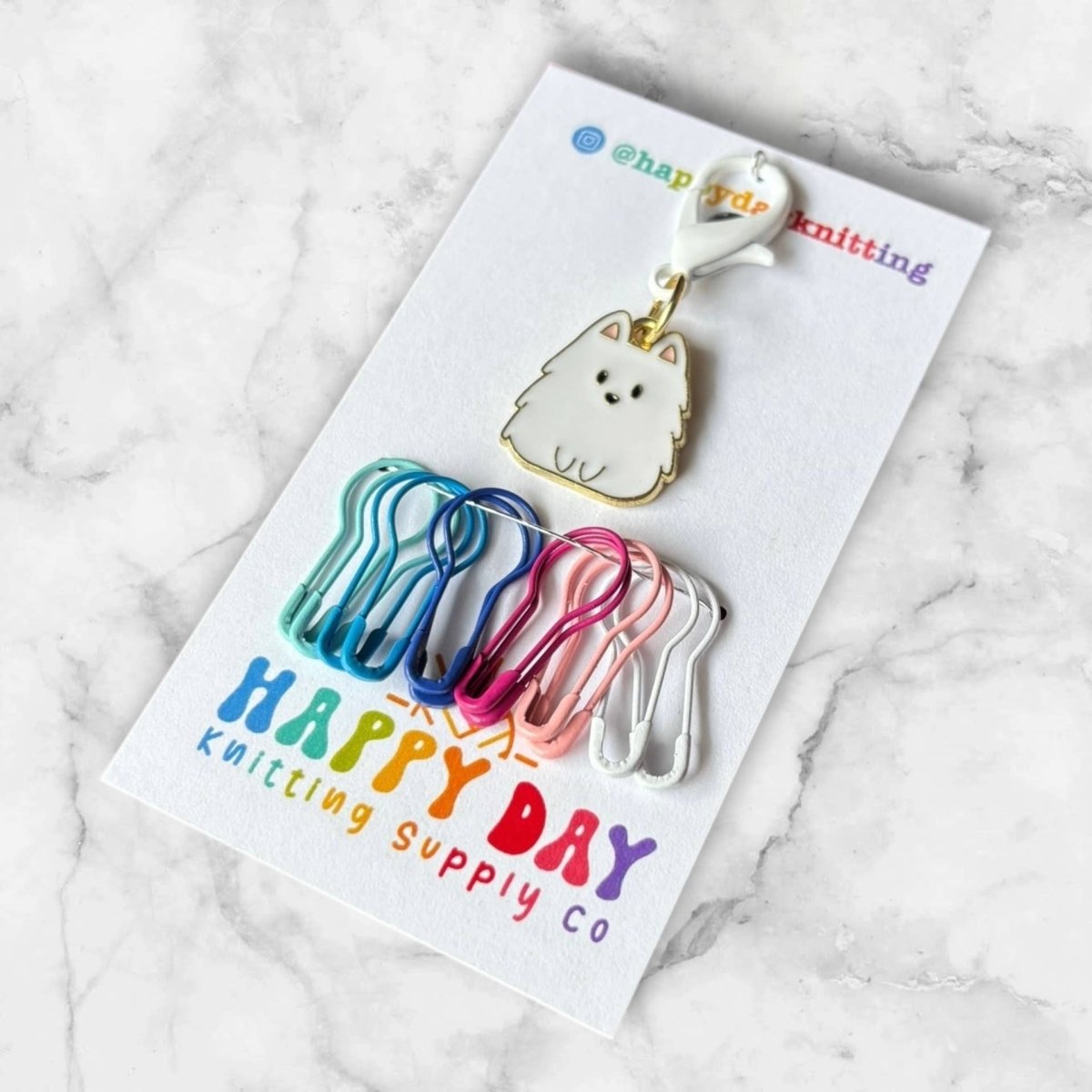 phoebe's stitch marker set by happy day at Wabi Sabi