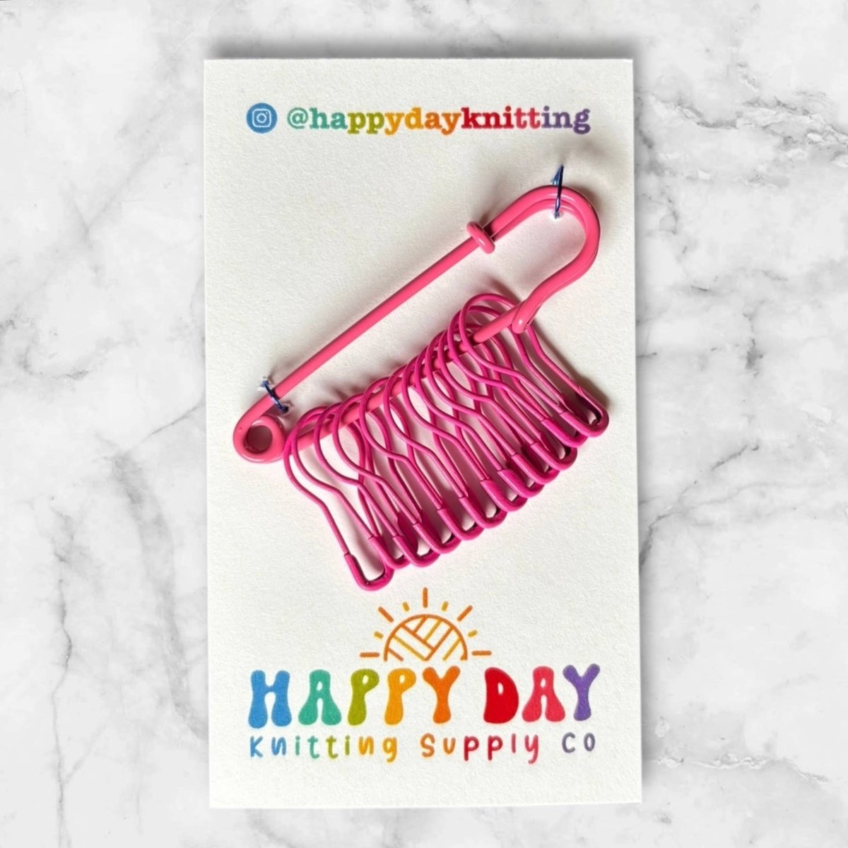 Pink stitch holder & marker sets by happy day at Wabi Sabi