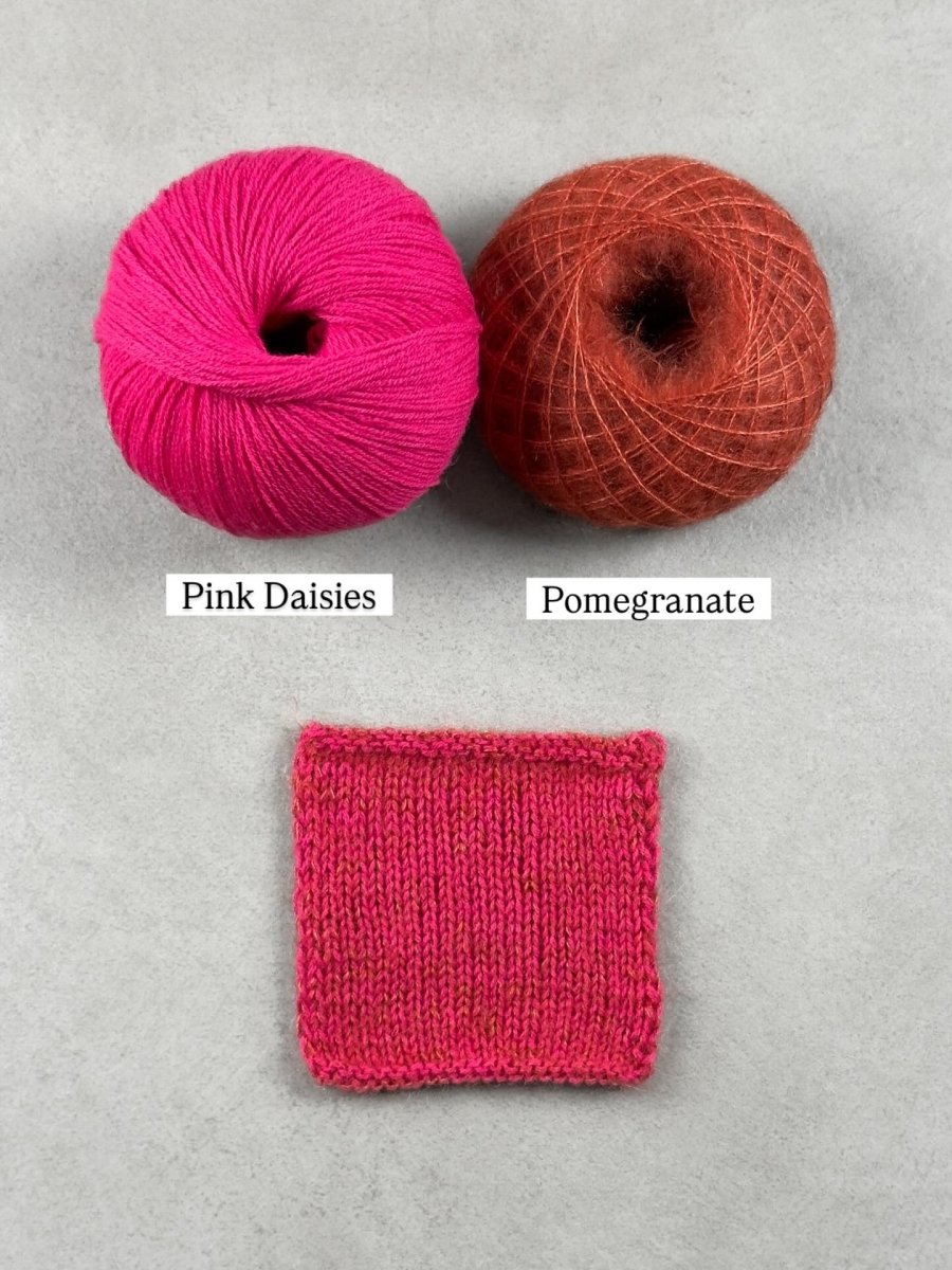pomegranate pink daisies by knitting for olive at Wabi Sabi