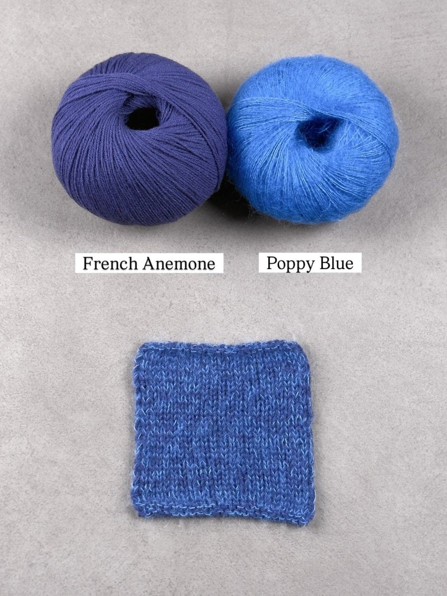 poppy blue french anemone by knitting for olive at Wabi Sabi