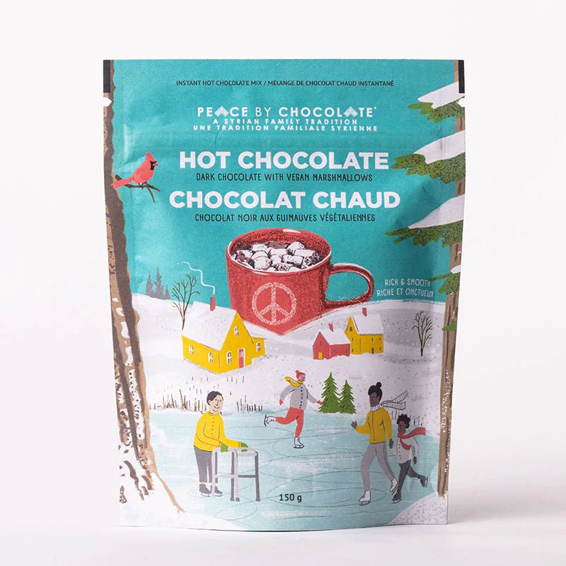 ' ' premium dark hot chocolate with marshmallows (150g) by peace by chocolate | Wabi Sabi