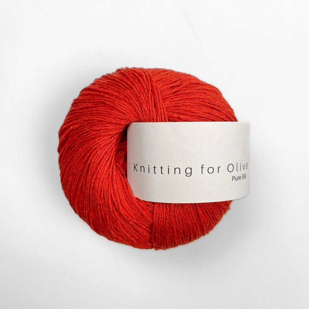 blood orange pure silk by knitting for olive at Wabi Sabi