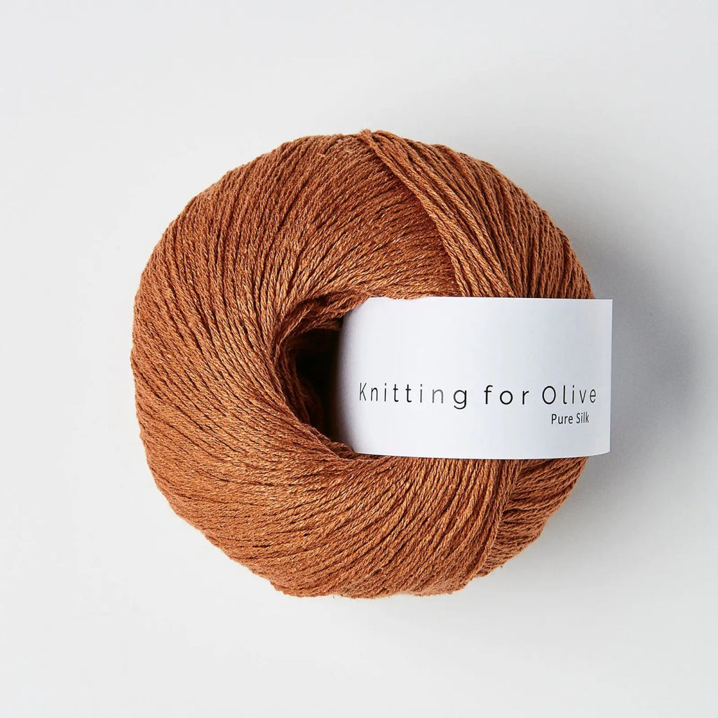 copper pure silk by knitting for olive at Wabi Sabi