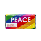 rainbow pride bar: hazelnut & milk chocolate: 92g by peace by chocolate at Wabi Sabi