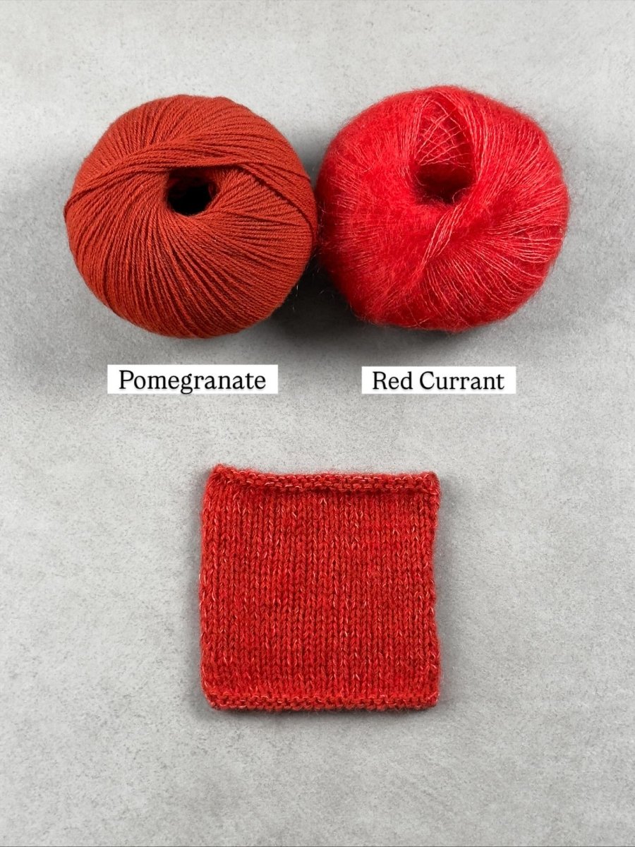 red currant pomegranate pairings by knitting for olive at Wabi Sabi