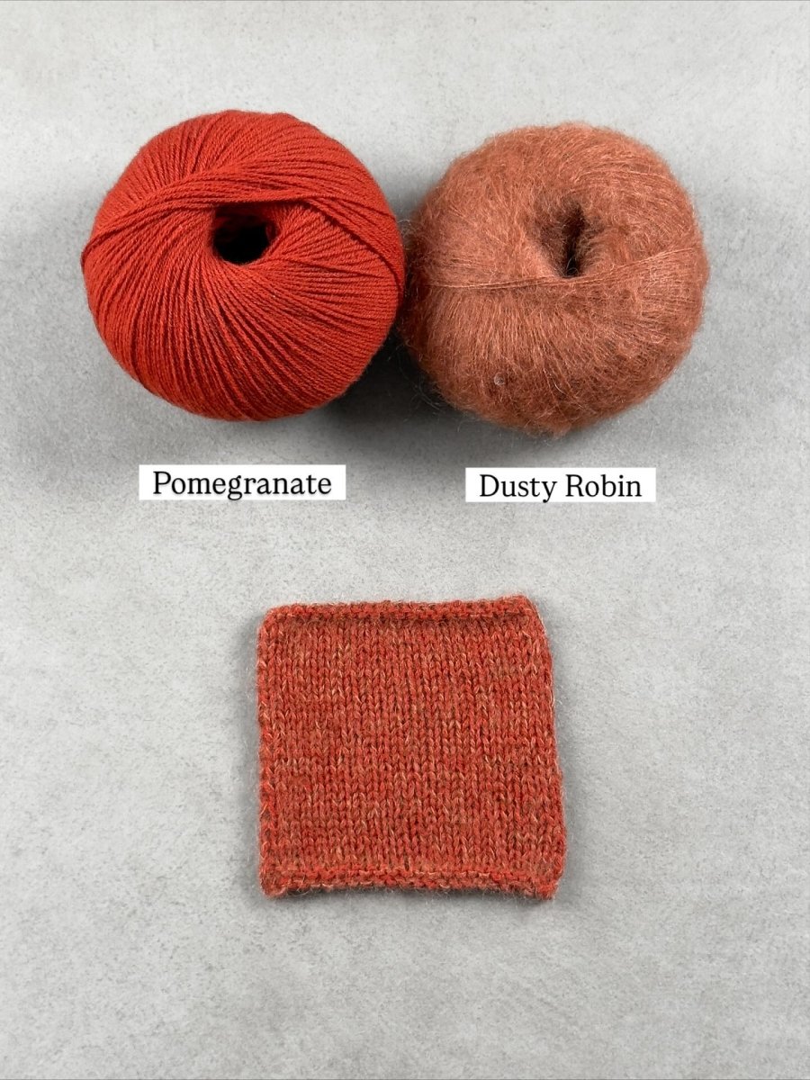 robin pomegranate pairings by knitting for olive at Wabi Sabi