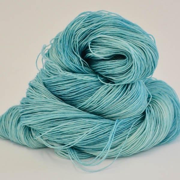 'robin's egg ' 3 - ply merino sock by kat's riverside studio | Wabi Sabi