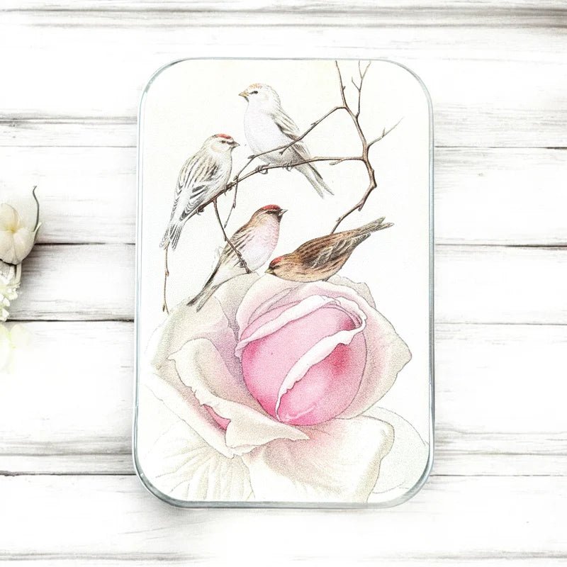 rose & birds notion tins by firefly notes at Wabi Sabi