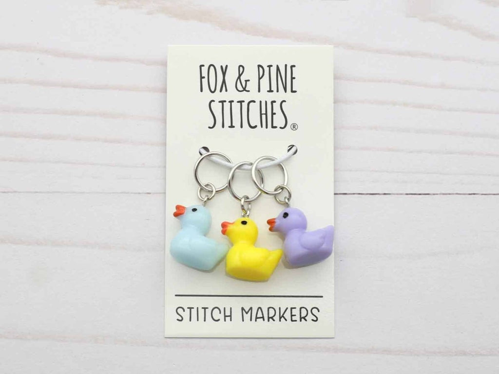 Rubber Ducky Stitch Markers by Fox & Pine Stitches at Wabi Sabi