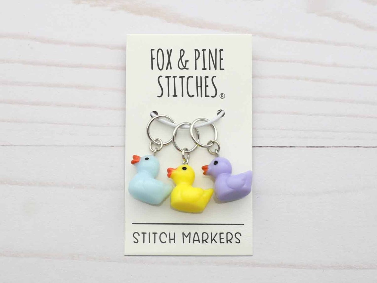 Rubber Ducky Stitch Markers by Fox & Pine Stitches at Wabi Sabi