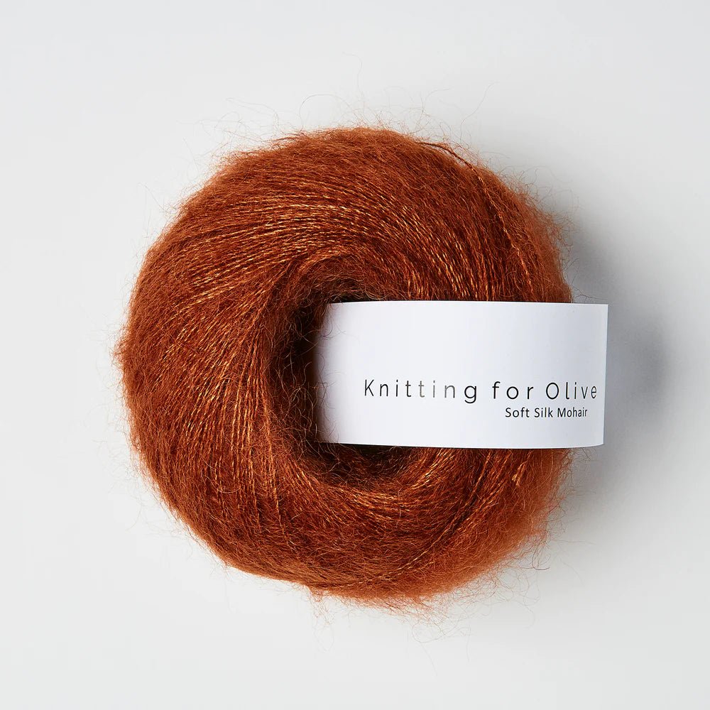 rust soft silk mohair by knitting for olive at Wabi Sabi