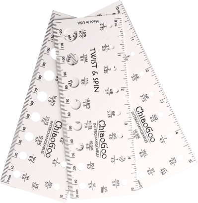 S: 1.5 - 10mm plastic needle gauges by chiaogoo at Wabi Sabi