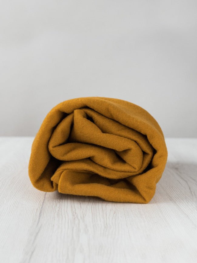 saffron 1.5m x 1m extra - fine merino pre - felt by dyeing house gallery at Wabi Sabi
