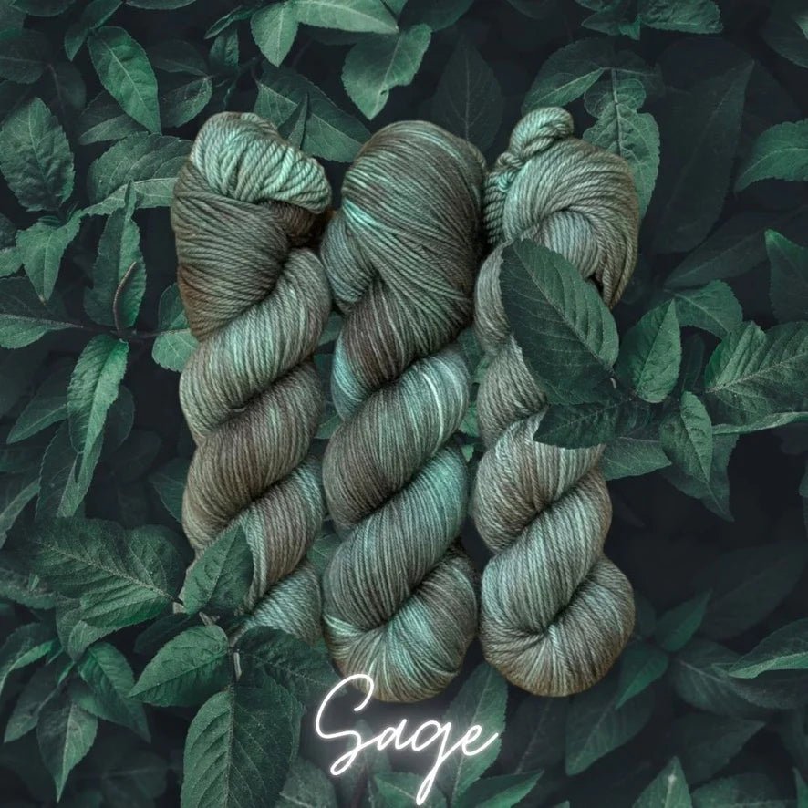 sage faerie garden fingering by purl passion fibre arts at Wabi Sabi