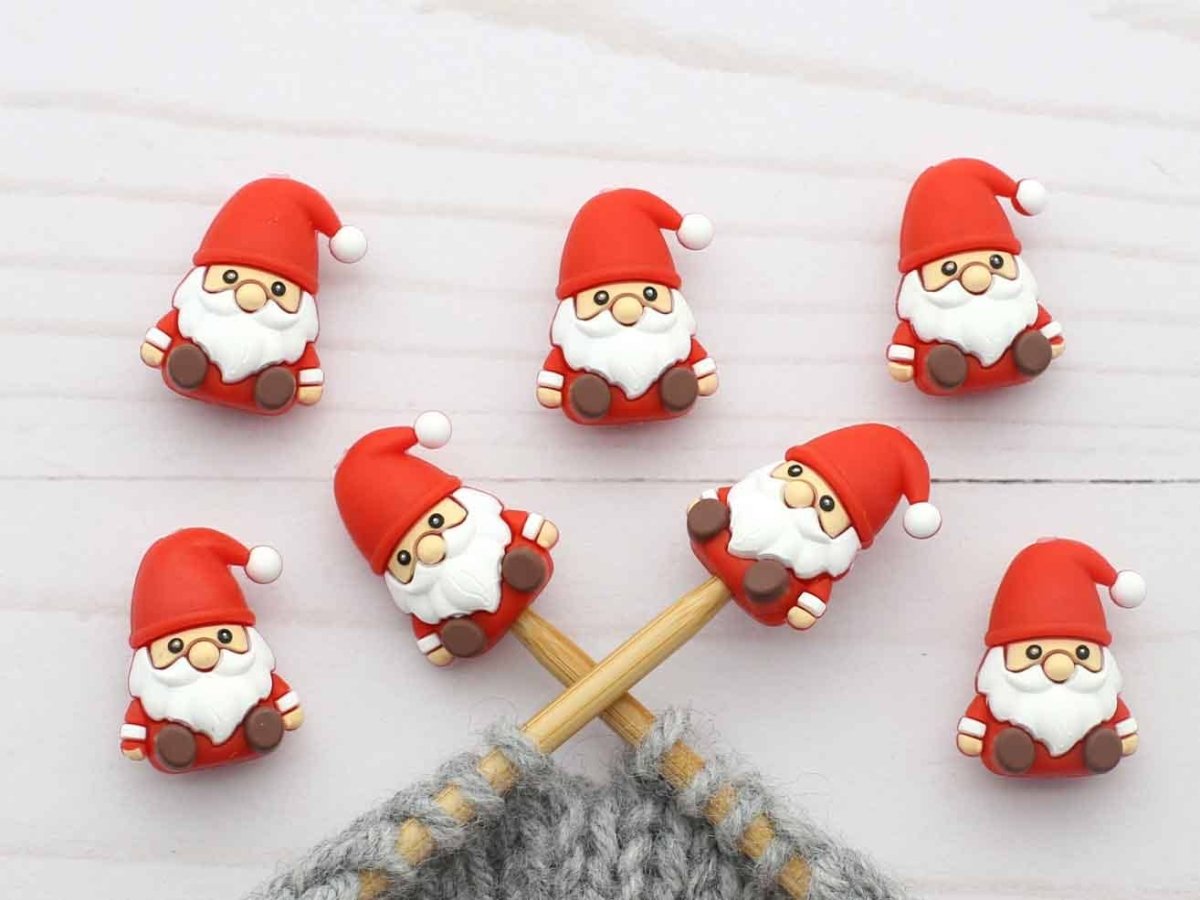 Santa Gnome | Stitch Stoppers by Fox & Pine Stitches at Wabi Sabi