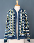 crocheted hexagon cardigan