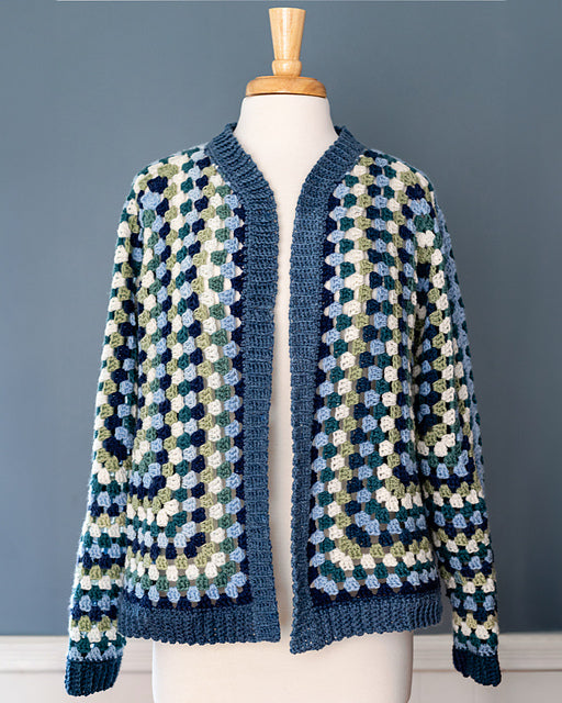 crocheted hexagon cardigan